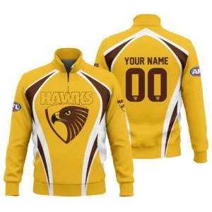 Hawthorn Hawks AFL Exclusive Logo Quarter-Zip Sweatshirt QTVA250625AFL03HAW-QTZ