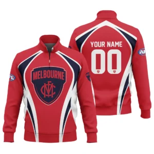 Melbourne Demons AFL Exclusive Logo Quarter-Zip Sweatshirt QTVA250625AFL03MELB-QTZ