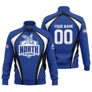 North Melbourne Kangaroos AFL Exclusive Logo Quarter-Zip Sweatshirt QTVA250625AFL03NMFC-QTZ