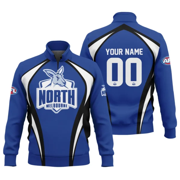 North Melbourne Kangaroos AFL Exclusive Logo Quarter-Zip Sweatshirt QTVA250625AFL03NMFC-QTZ