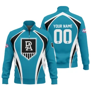 Port Adelaide Power AFL Exclusive Logo Quarter-Zip Sweatshirt QTVA250625AFL03PORT-QTZ