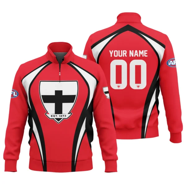 St Kilda Saints AFL Exclusive Logo Quarter-Zip Sweatshirt QTVA250625AFL03STK-QTZ