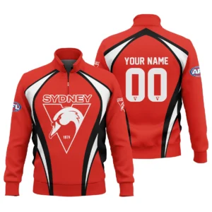 Sydney Swans AFL Exclusive Logo Quarter-Zip Sweatshirt QTVA250625AFL03SYD-QTZ