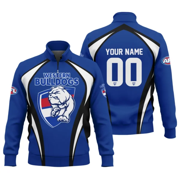 Western Bulldogs AFL Exclusive Logo Quarter-Zip Sweatshirt QTVA250625AFL03WB-QTZ