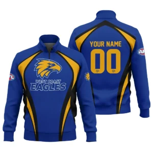 West Coast Eagles AFL Exclusive Logo Quarter-Zip Sweatshirt QTVA250625AFL03WCE-QTZ