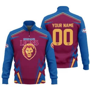 Brisbane Lions AFL Exclusive Logo Quarter-Zip Sweatshirt QTVA270625AFL04BL-QTZ