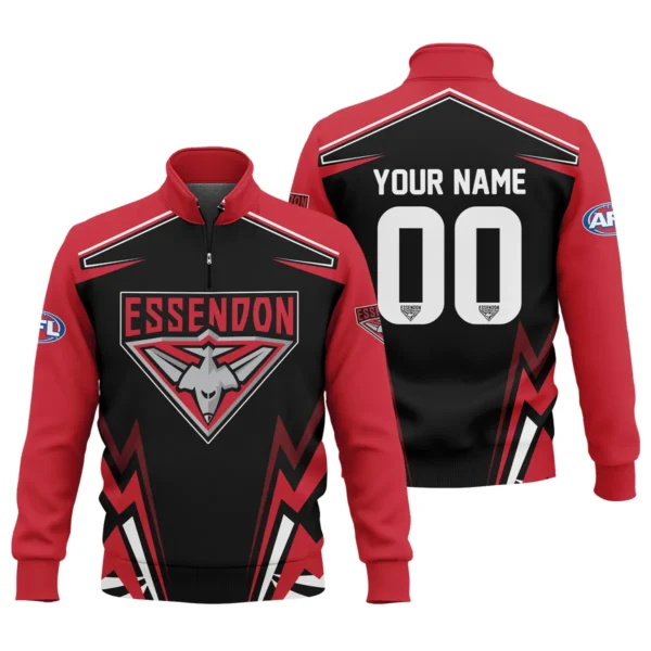 Essendon Bombers AFL Exclusive Logo Quarter-Zip Sweatshirt QTVA270625AFL04ESS-QTZ