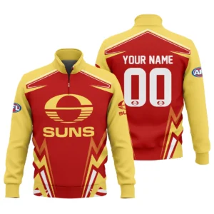 Gold Coast SUNS AFL Exclusive Logo Quarter-Zip Sweatshirt QTVA270625AFL04GCFC-QTZ