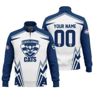 Geelong Cats AFL Exclusive Logo Quarter-Zip Sweatshirt QTVA270625AFL04GEEL-QTZ