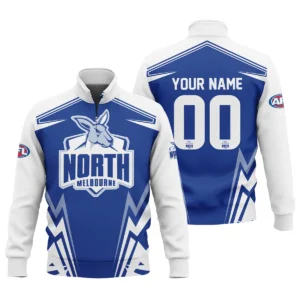 North Melbourne Kangaroos AFL Exclusive Logo Quarter-Zip Sweatshirt QTVA270625AFL04NMFC-QTZ