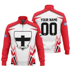 St Kilda Saints AFL Exclusive Logo Quarter-Zip Sweatshirt QTVA270625AFL04STK-QTZ