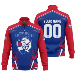 Western Bulldogs AFL Exclusive Logo Quarter-Zip Sweatshirt QTVA270625AFL04WB-QTZ