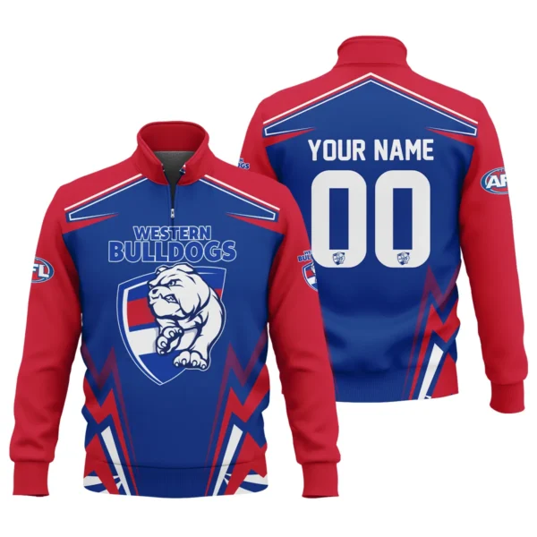 Western Bulldogs AFL Exclusive Logo Quarter-Zip Sweatshirt QTVA270625AFL04WB-QTZ