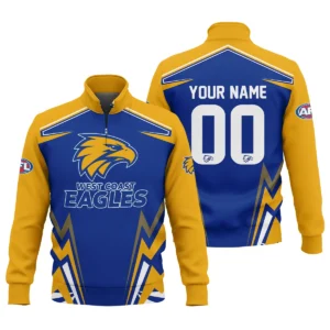 West Coast Eagles AFL Exclusive Logo Quarter-Zip Sweatshirt QTVA270625AFL04WCE-QTZ