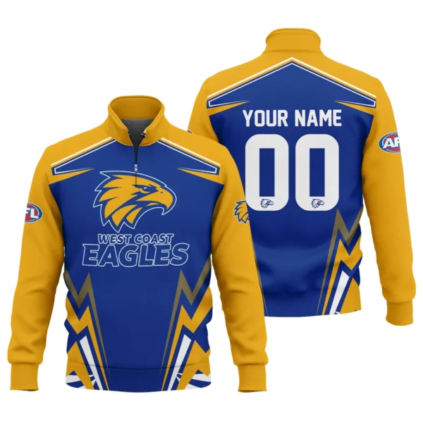 West Coast Eagles AFL Exclusive Logo Quarter-Zip Sweatshirt QTVA270625AFL04WCE-QTZ