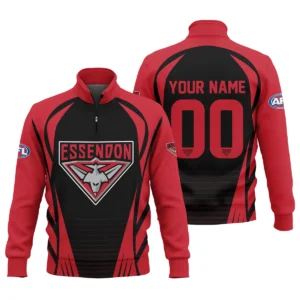 Essendon Bombers AFL Exclusive Logo Quarter-Zip Sweatshirt QTVA280625AFL05ESS-QTZ