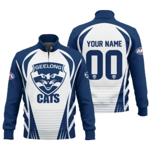 Geelong Cats AFL Exclusive Logo Quarter-Zip Sweatshirt QTVA280625AFL05GEEL-QTZ