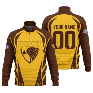 Hawthorn Hawks AFL Exclusive Logo Quarter-Zip Sweatshirt QTVA280625AFL05HAW-QTZ