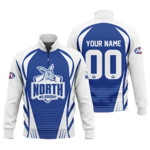 North Melbourne Kangaroos AFL Exclusive Logo Quarter-Zip Sweatshirt QTVA280625AFL05NMFC-QTZ