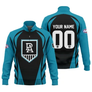 Port Adelaide Power AFL Exclusive Logo Quarter-Zip Sweatshirt QTVA280625AFL05PORT-QTZ