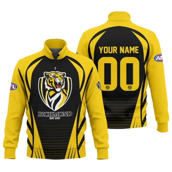 Richmond Tigers AFL Exclusive Logo Quarter-Zip Sweatshirt QTVA280625AFL05RICH-QTZ