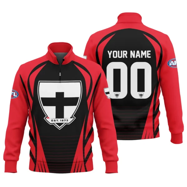 St Kilda Saints AFL Exclusive Logo Quarter-Zip Sweatshirt QTVA280625AFL05STK-QTZ