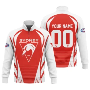 Sydney Swans AFL Exclusive Logo Quarter-Zip Sweatshirt QTVA280625AFL05SYD-QTZ