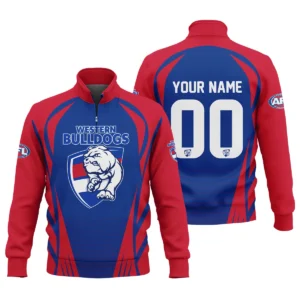 Western Bulldogs AFL Exclusive Logo Quarter-Zip Sweatshirt QTVA280625AFL05WB-QTZ