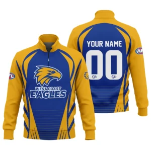 West Coast Eagles AFL Exclusive Logo Quarter-Zip Sweatshirt QTVA280625AFL05WCE-QTZ