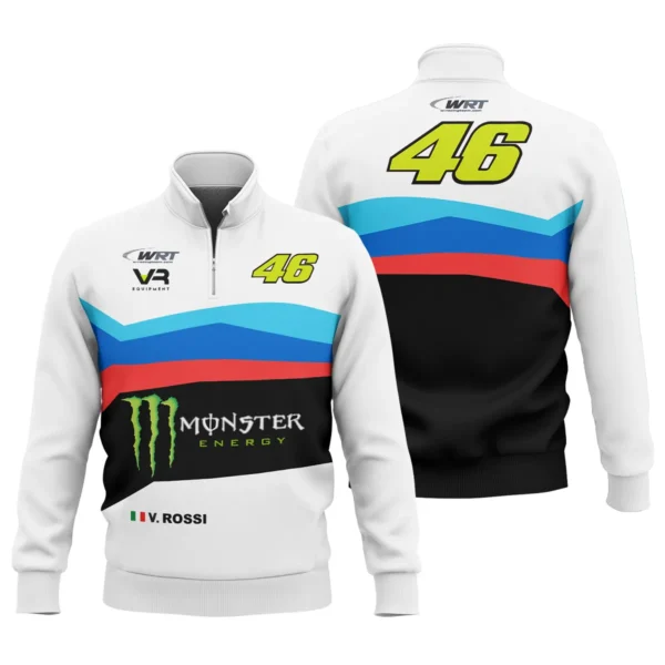 VR46 Racing Team Exclusive Logo Quarter Zip Sweatshirt QTVAGP130625A23VR46-QTZ