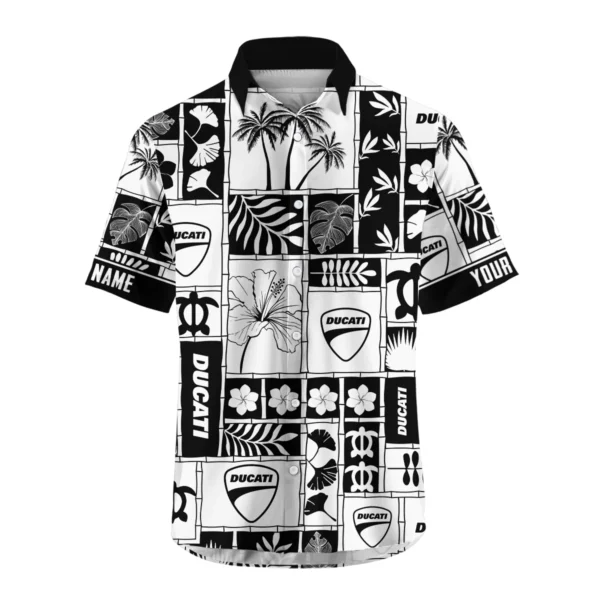 Ducati Exclusive Logo Hawaian Shirt QTVA150425HWDUC - Black - Image 2