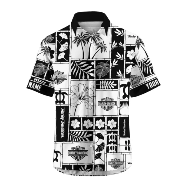 Harley-Davidson Exclusive Logo Hawaian Shirt QTVA150425HWHD - Black - Image 2