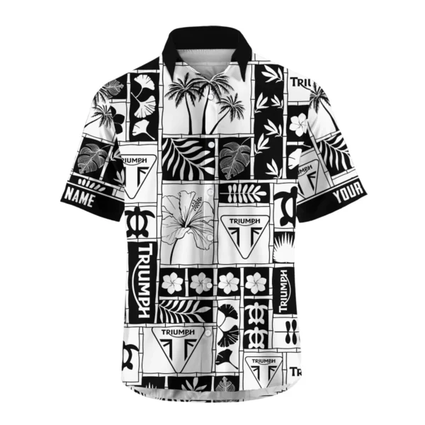 Triumph Motorcycles Exclusive Logo Hawaian Shirt QTVA150425HWTRI - Black - Image 2