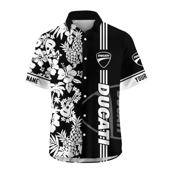Ducati Exclusive Logo Hawaian Shirt QTVA160425HW02DUC - Black - Image 2