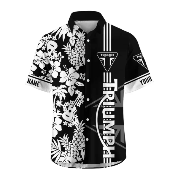 Triumph Motorcycles Exclusive Logo Hawaian Shirt QTVA160425HW02TRI - Black - Image 2
