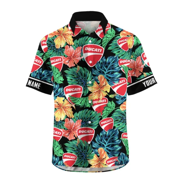 Triumph Motorcycles Exclusive Logo Hawaian Shirt QTVA220425HW04DUC - Black - Image 2