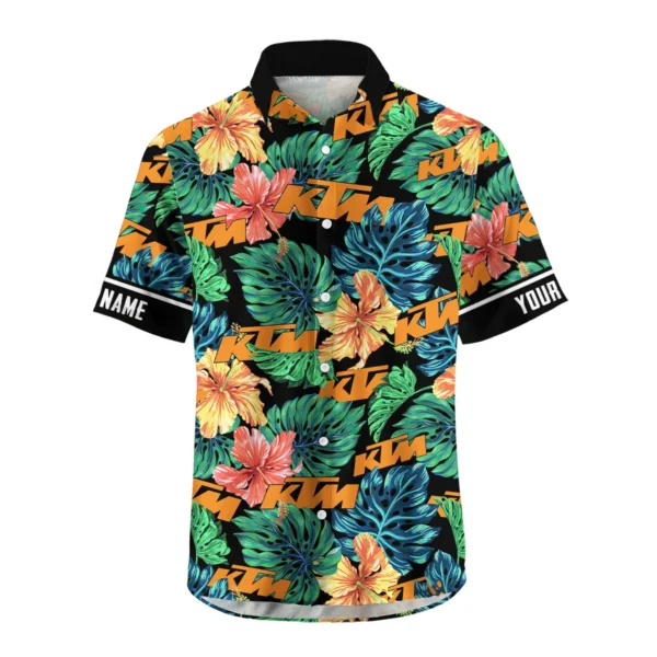 KTM Exclusive Logo Hawaian Shirt QTVA220425HW04KTM - Black - Image 2