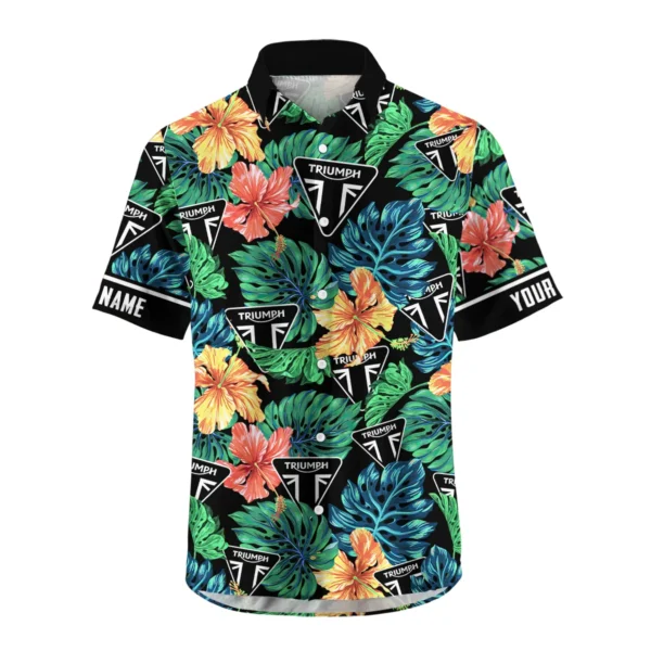 Triumph Motorcycles Exclusive Logo Hawaian Shirt QTVA220425HW04TRI - Black - Image 2