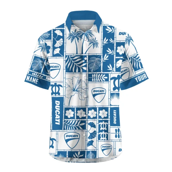 Ducati Exclusive Logo Hawaian Shirt QTVA150425HWDUC - Dark Blue - Image 2