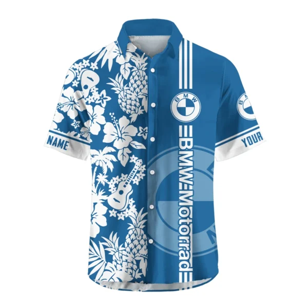 BMW Motorrad Exclusive Logo Hawaian Shirt QTVA160425HW02BMW - Dark Blue - Image 2