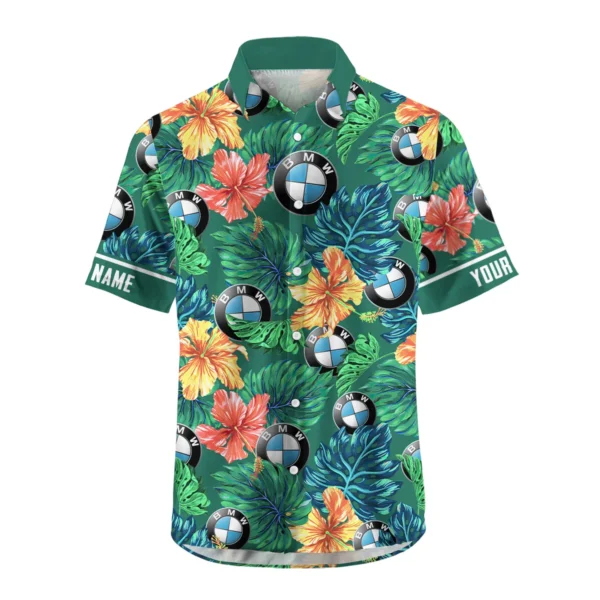 Triumph Motorcycles Exclusive Logo Hawaian Shirt QTVA220425HW04BMW - Deep Green - Image 2