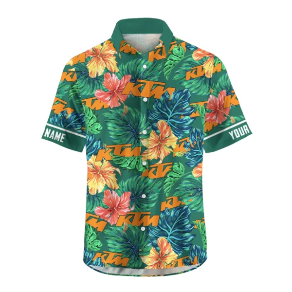 KTM Exclusive Logo Hawaian Shirt QTVA220425HW04KTM - Deep Green - Image 2