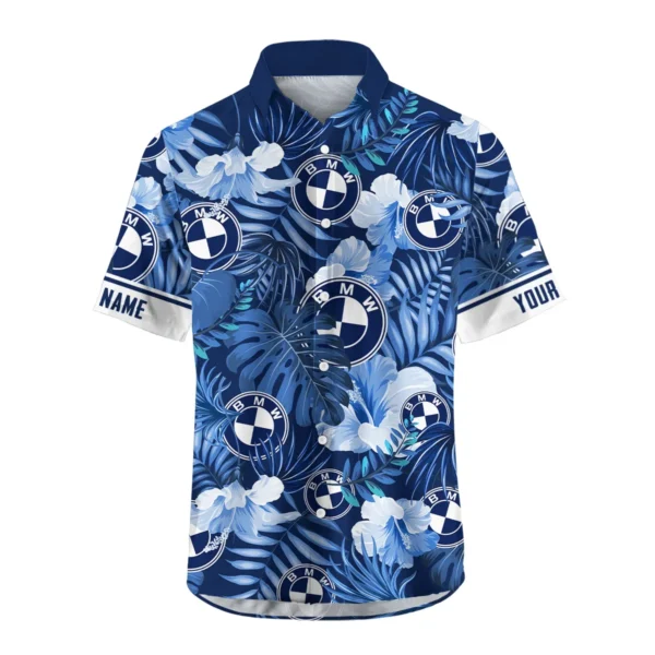 BMW Motorrad Exclusive Logo Hawaian Shirt QTVA210425HW03BMW - Navy Blue - Image 2