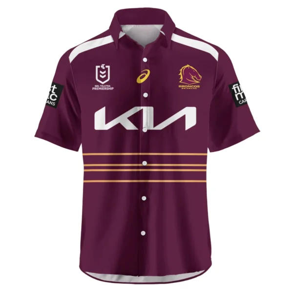Brisbane Broncos NRL Exclusive Logo Hawaiian Shirt QTVA050625NRL01BRI-HW - Image 2