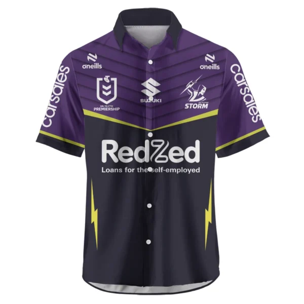 Melbourne Storm NRL Exclusive Logo Hawaiian Shirt QTVA050625NRL01MEL-HW - Image 2