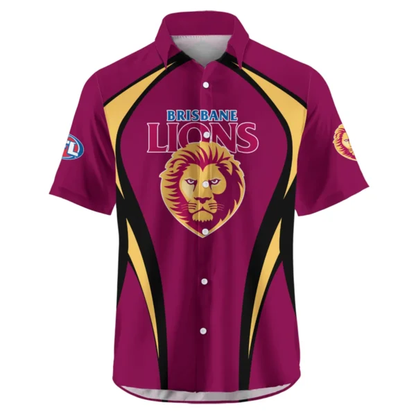Brisbane Lions AFL Exclusive Logo Hawaiian Shirt QTVA250625AFL03BL-HW - Image 2