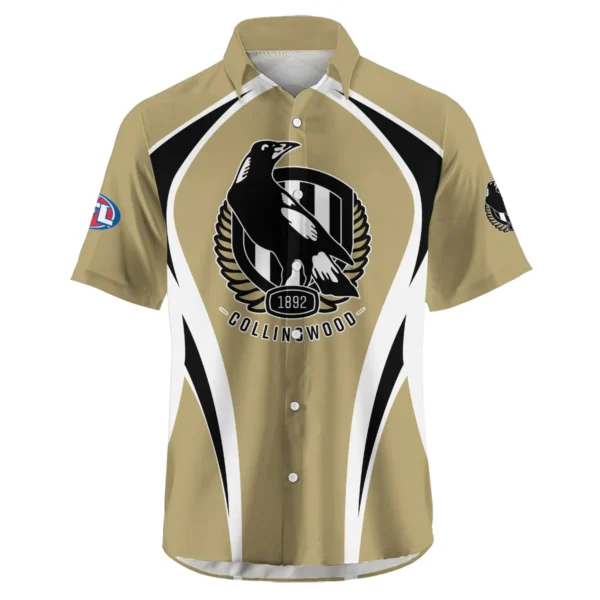 Collingwood Magpies AFL Exclusive Logo Hawaiian Shirt QTVA250625AFL03COLL-HW - Image 2