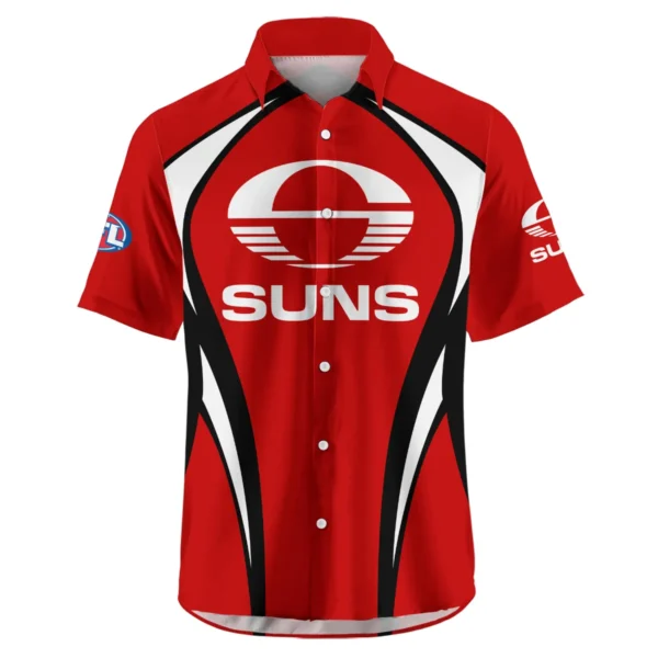 Gold Coast SUNS AFL Exclusive Logo Hawaiian Shirt QTVA250625AFL03GCFC-HW - Image 2