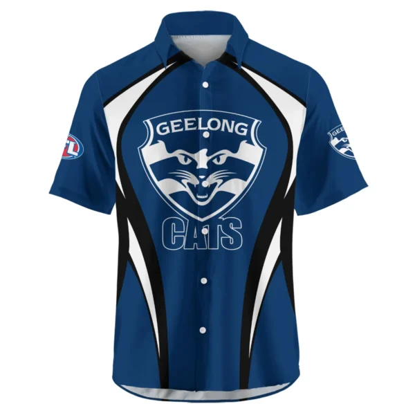Geelong Cats AFL Exclusive Logo Hawaiian Shirt QTVA250625AFL03GEEL-HW - Image 2