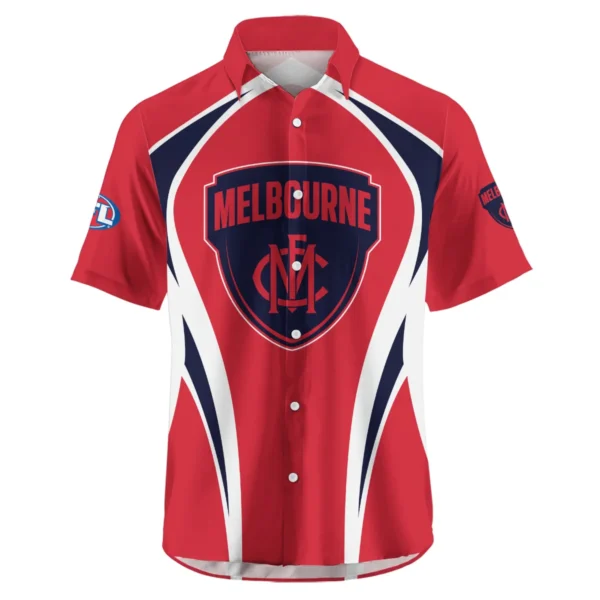 Melbourne Demons AFL Exclusive Logo Hawaiian Shirt QTVA250625AFL03MELB-HW - Image 2